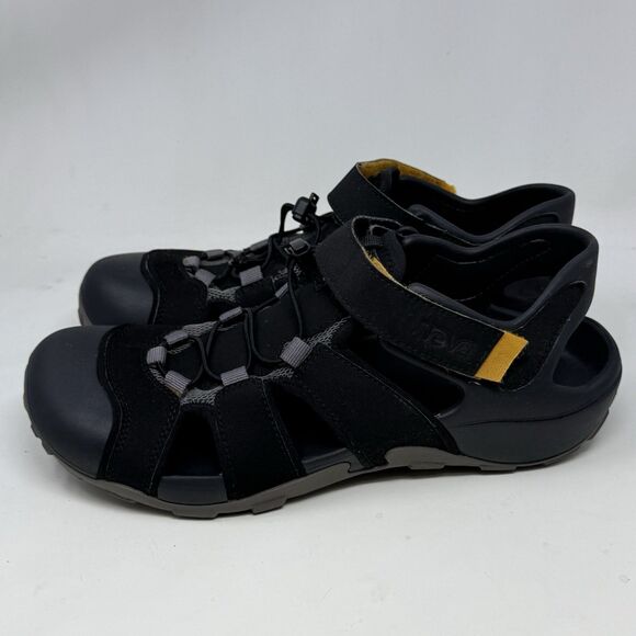 Teva Flintwood Sandals Mens 10 Black Mesh Hiking Water Ankle Strap Hook Loop main image 13